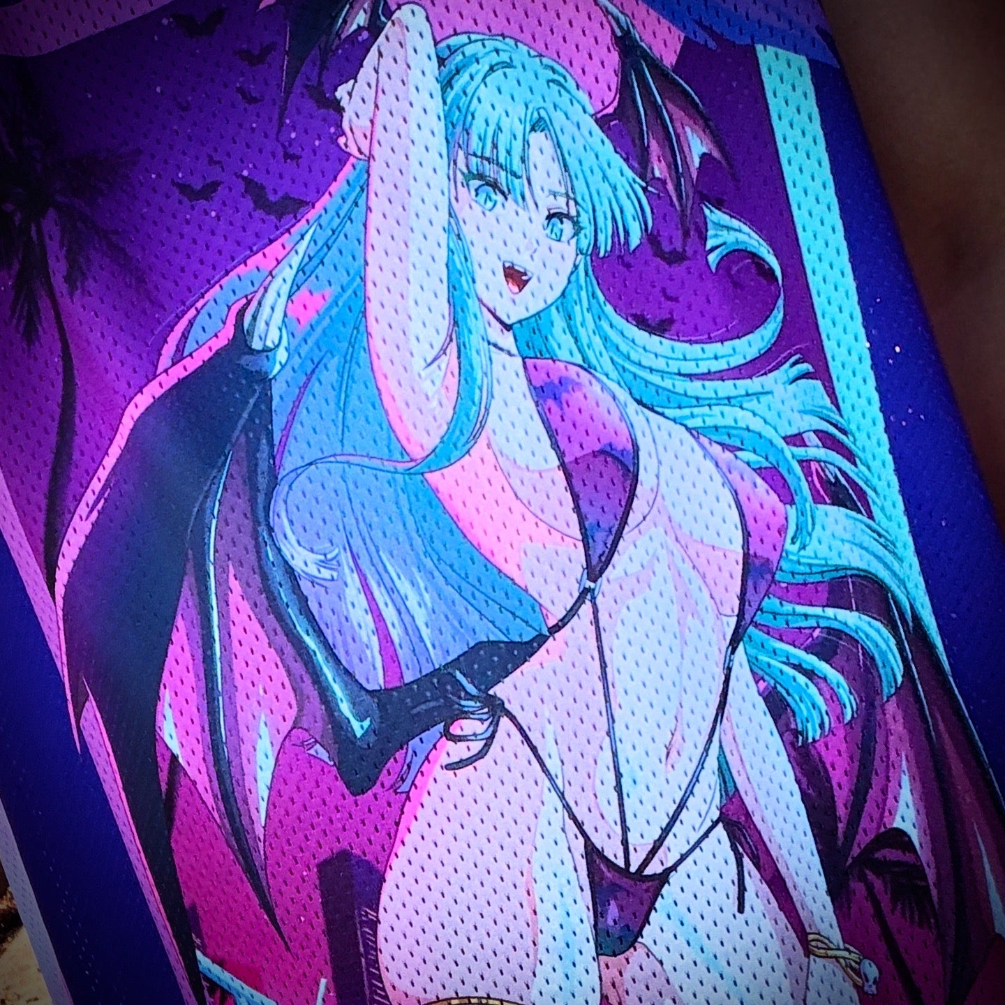 Vaporwave Bikini Morrigan Baskeball Jersey