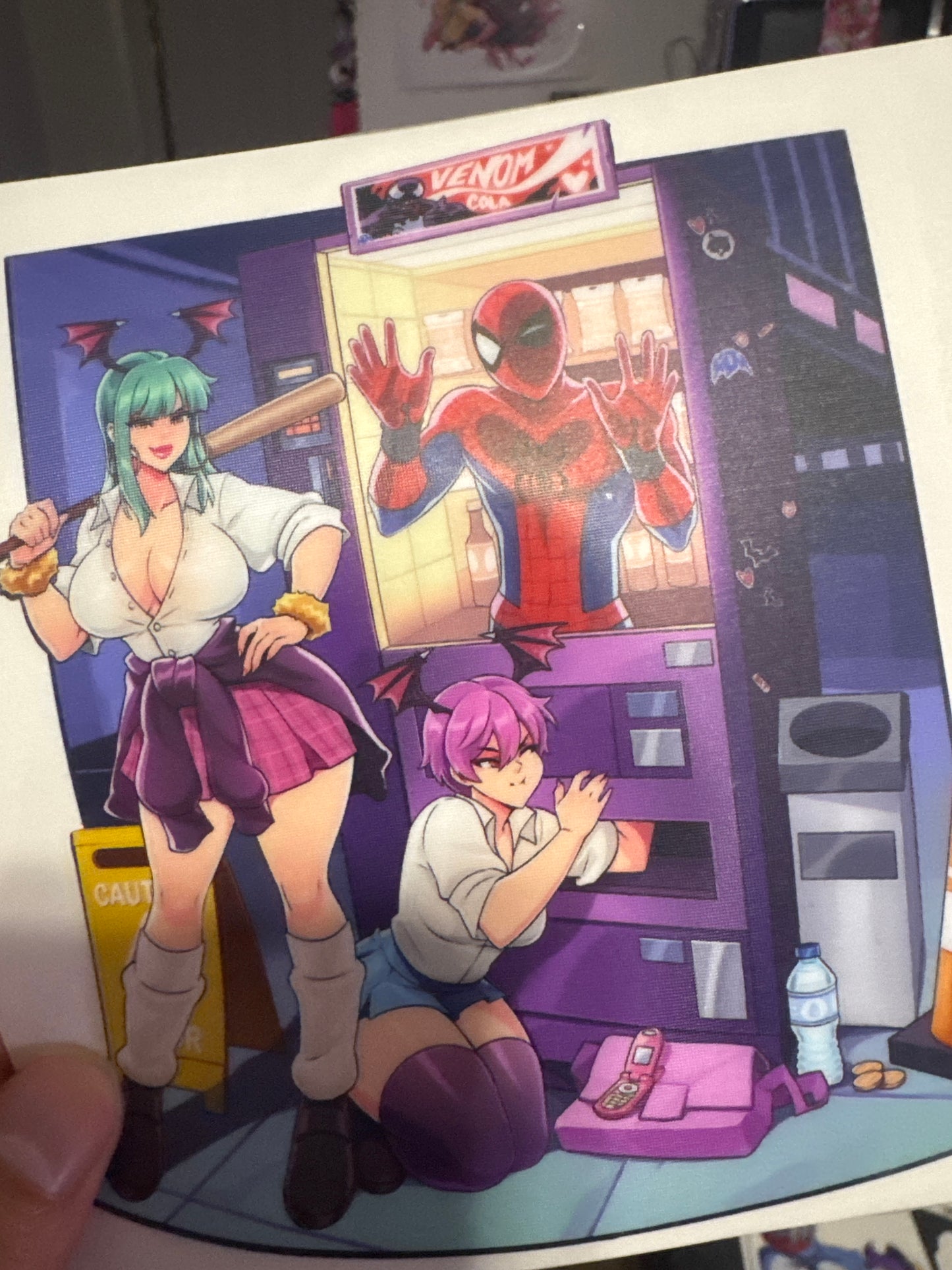 Delinquent Morrigan Vending Machine Stickers